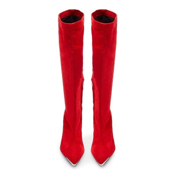 RED STRETCH BOOTS - Picture 1 of 5